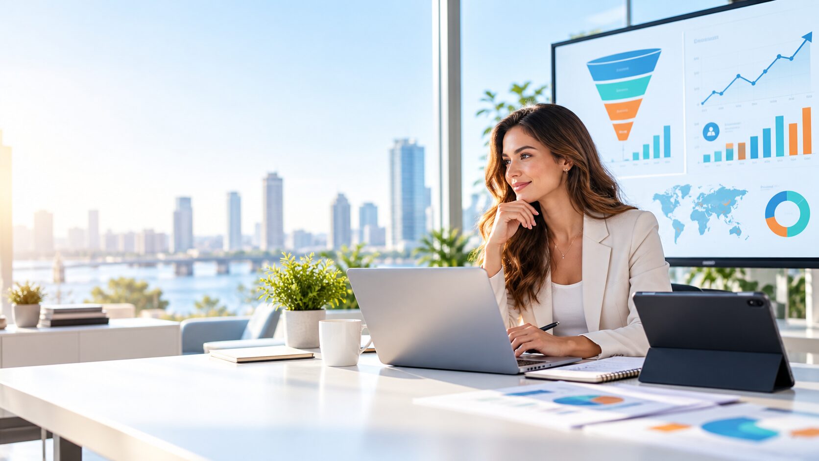 Connected digital marketing growth system dashboard